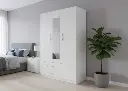 Armario de Dormitorio 3 Puertas W, con Espejo 
