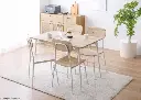 Conjunto de Mesa de Comedor con 4 Sillas, Madera y Metal. YS2123 