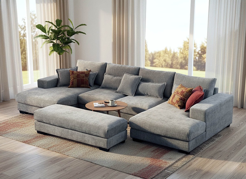 Mega Sofá Cama Chaise Longue Rinconera Kim 365cm